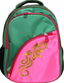 Рюкзак Leader 980509 зелений з рожевим 42х29х15см Рюкзак Leader 980509 зелений з рожевим 42х29х15см
