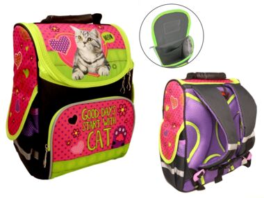 Рюкзак Leader 988916 Полосатий котик короб ортопед 34х26х15см Рюкзак Leader 988916 Полосатий котик короб ортопед 34х26х15см