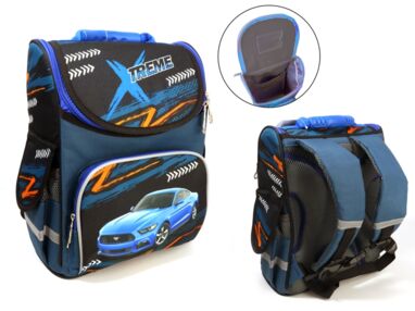 Рюкзак Leader 988924 Синя машина короб ортопед 34х26х15см Рюкзак Leader 988924 Синя машина короб ортопед 34х26х15см