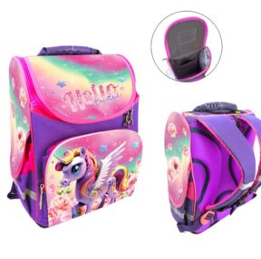 Рюкзак Leader 989060 Єдиноріг короб ортопед 34х26х15см