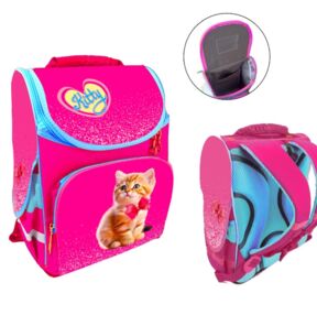 Рюкзак Leader 989062 Котик короб ортопед 34х26х15см