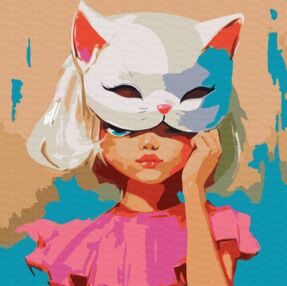 Розпис по номерах 50х50 KHO8541 Мяу "Ідейка"