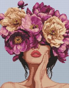 Алмазна мозаїка 40х50 АМО7992 Квіткова мелодія з АВ стразами "Ідейка"