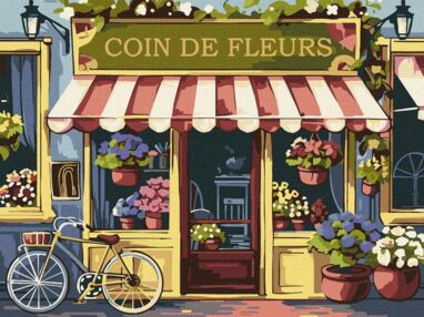 Розпис по номерах 30х40 КНО3648 Квітковий куточок "Ідейка"