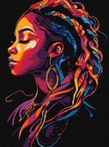 Розпис по номерах 30х40 КНО8494 Яскраві коси "Ідейка"