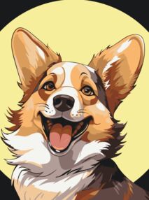 Розпис по номерах 30х40 11708-АС Коргі Коржик "Art Craft" арт крафт