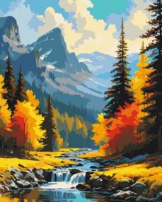 Розпис по номерах 40х50 11052-АС Гірський краєвид "Art Craft" арт крафт