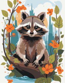 Розпис по номерах 40х50 11596-АС Забавний полоскунчик "Art Craft" арт крафт