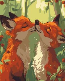 Розпис по номерах 40х50 11690-АС Ніжні лисички "Art Craft" арт крафт