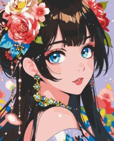 Розпис по номерах 40х50 16103-АС Блакитноока квітка "Art Craft" арт крафт