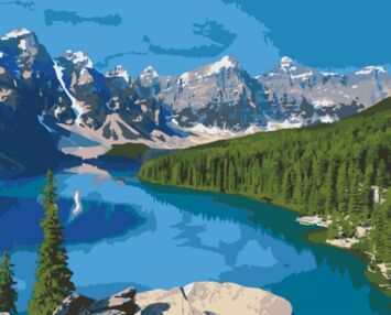 Розпис по номерах 40х50 10587-АС Озеро Марейн "Art Craft" арт крафт