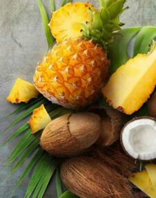 Алмазна мозаїка 30х40 HEG86032 Ананас та кокос "Strateg"