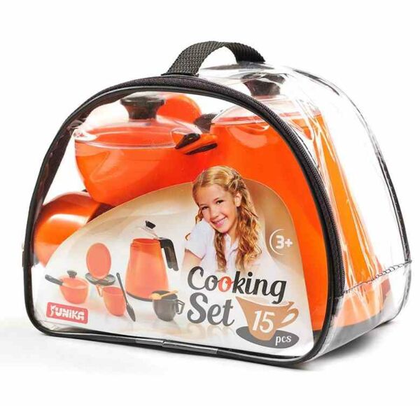 Набір посуду Cooking set 15 предметів помаранчевий 1467 Ціна (цена) 148.30грн. | придбати  купити (купить) Набір посуду Cooking set 15 предметів помаранчевий 1467 доставка по Украине, купить книгу, детские игрушки, компакт диски 1