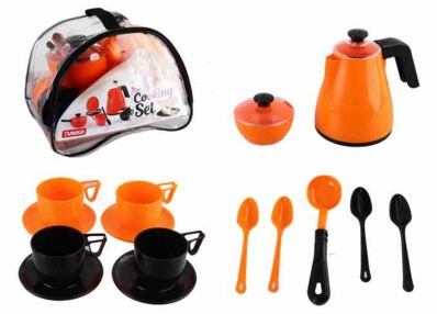 Набір посуду Cooking set 15 предметів помаранчевий 1467