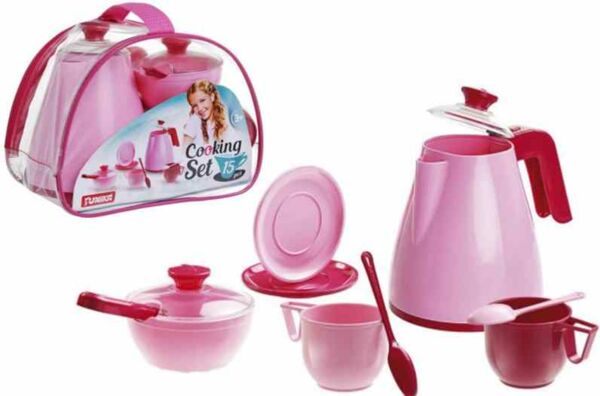 Набір посуду Cooking set 15 предметів рожевий 1733 Ціна (цена) 148.30грн. | придбати  купити (купить) Набір посуду Cooking set 15 предметів рожевий 1733 доставка по Украине, купить книгу, детские игрушки, компакт диски 0