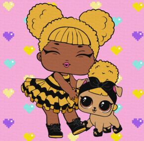 Розпис по номерах 40х40 KHO6287 LOL Surprise Queen Bee with Queen Pup "Ідейка"