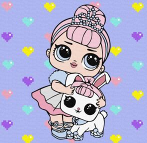 Розпис по номерах 40х40 KHO6289 LOL Surprise Crystal Queen with Queen Bunny "Ідейка"