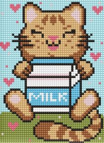 Алмазна мозаїка б/підрамн 15х20 АММ1077 Чарівний котик "Ідейка"