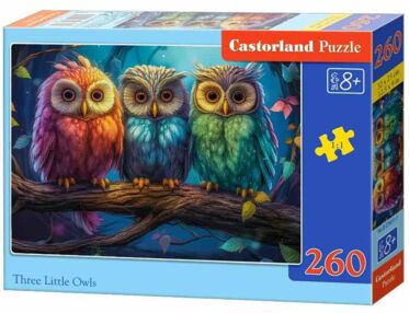 пазли castorland 260 елементів три маленькі сови артикул 27651