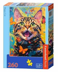 пазли castorland 260 елементів щасливий кіт артикул 27637