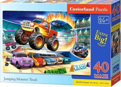 пазли castorland 40 елементів maxi Jumping Monster Truck артикул 040308
