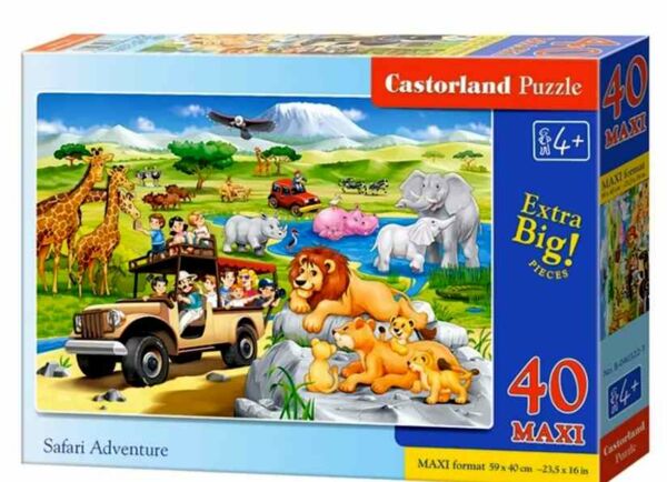 пазли castorland 40 елементів maxi Safari Adventure артикул 040322 Ціна (цена) 320.60грн. | придбати  купити (купить) пазли castorland 40 елементів maxi Safari Adventure артикул 040322 доставка по Украине, купить книгу, детские игрушки, компакт диски 0