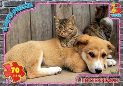 пазли 70 елементів G-Toys Домашні улюбленці артикул AN136