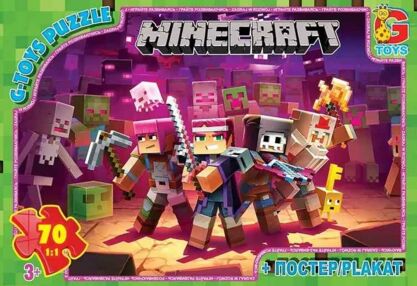 пазли 70 елементів G-Toys Майнкрафт артикул MC789