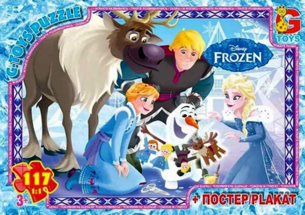 пазли 117 елементів G-Toys Frozen артикул FR014 Ціна (цена) 65.60грн. | придбати  купити (купить) пазли 117 елементів G-Toys Frozen артикул FR014 доставка по Украине, купить книгу, детские игрушки, компакт диски 0