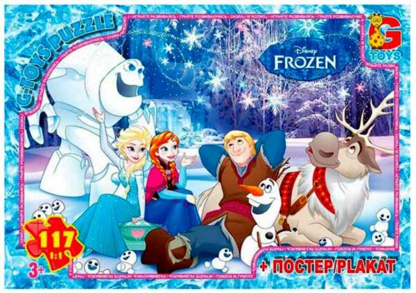 пазли 117 елементів G-Toys Frozen артикул FR017 Ціна (цена) 65.60грн. | придбати  купити (купить) пазли 117 елементів G-Toys Frozen артикул FR017 доставка по Украине, купить книгу, детские игрушки, компакт диски 0