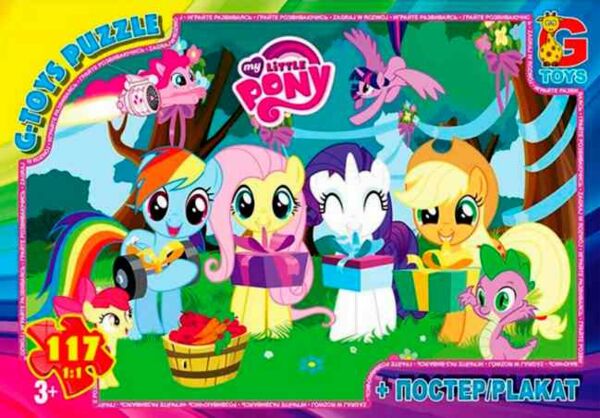 пазли 117 елементів G-Toys Little pony артикул MLP012 Ціна (цена) 65.60грн. | придбати  купити (купить) пазли 117 елементів G-Toys Little pony артикул MLP012 доставка по Украине, купить книгу, детские игрушки, компакт диски 0