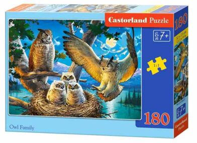 пазли castorland 180 елементів родина сов артикул 018437
