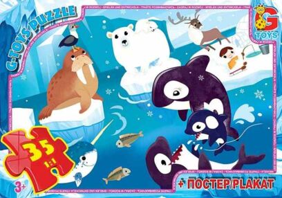 ИД Пазли 35 ел midi G-Toys GF03 "Вчимося з задоволенням.Полорож до північного полюсу"