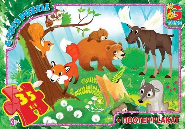 ИД Пазли 35 ел midi G-Toys GF04 Вчимося з задоволенням.Лісові мешканці Ціна (цена) 65.60грн. | придбати  купити (купить) ИД Пазли 35 ел midi G-Toys GF04 Вчимося з задоволенням.Лісові мешканці доставка по Украине, купить книгу, детские игрушки, компакт диски 0