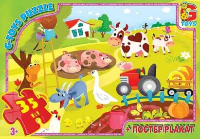 ИД Пазли 35 ел midi G-Toys GF05 "Вчимося з задоволенням.Життя на фермі"