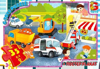 ИД Пазли 35 ел midi G-Toys GF07 "Вчимося з задоволенням.Аварійні служби"