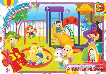 ИД Пазли 35 ел midi G-Toys GF10 "Вчимося з задоволенням.Ігровий майданчик"