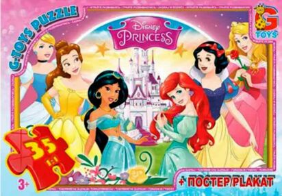 ИД Пазли 35 ел midi G-Toys PD82 "Принцеси Дісней"