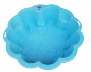 Пісочниця-басейн Квітка 0123/03 бірюзова 80 х 81 х 20 см