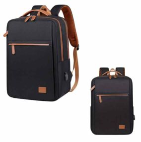 Рюкзак CX136-029 чорний з коричневим 43х28х12см поліестер "California" Рюкзак CX136-029 чорний з коричневим 43х28х12см поліестер "California"