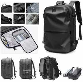 Рюкзак валіза з вакуумним відділом "California" CX136-001чорний 50х30х15см ПУ