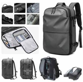 Рюкзак валіза з вакуумним відділом "California" CX136-002 сірий 50х30х15см ПУ