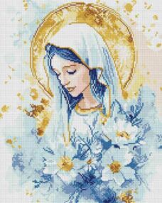 Алмазна мозаїка 40х50 АМО8209 Небесна Марія "Ідейка"