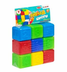 Кубики Вивчай цифри 9 штук 0427 Кубики Вивчай цифри 9 штук 0427