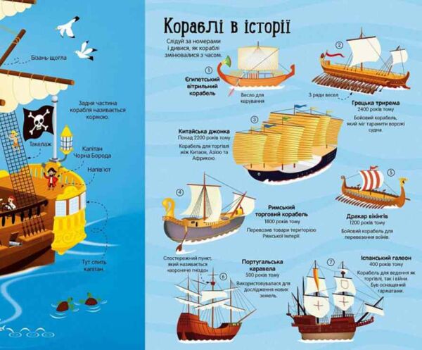 Велика книга кораблів Ціна (цена) 222.70грн. | придбати  купити (купить) Велика книга кораблів доставка по Украине, купить книгу, детские игрушки, компакт диски 2