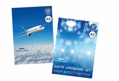 набір картону білого формат 5 10 аркушів MX21001