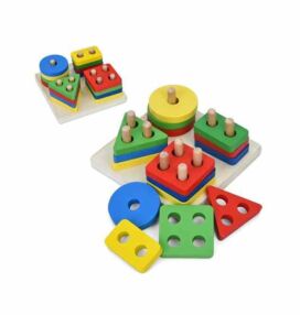 Гра деревяна Геометрика 16 деталей у пакеті 1352 MD