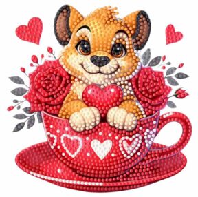 Алмазна мозаїка 18х18 ZAV1818-10 Тигреня "Strateg"