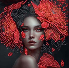 Алмазна мозаїка 18х18 ZAV1818-11 Загадкова пані "Strateg"