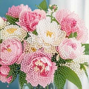 Алмазна мозаїка 18х18 ZAV1818-3 Півонії "Strateg"